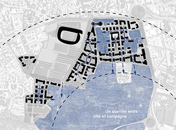 Lebunetel architectes urbanistes Quartier Ovalie Montpellier Plan Masse